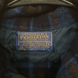 vintage blue and black pendleton flannel
